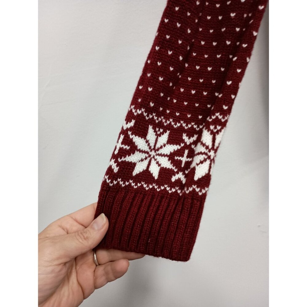 POL Womens Christmas Sweater‎ Size Large Red White Fair Isle Nordic Pullover - Picture 9 of 11